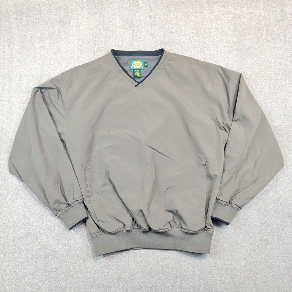 Cabela's Gorpcore V-Neck Windshirt Pullover Small Gray Outdoor Streetwear Jacket — photo 2